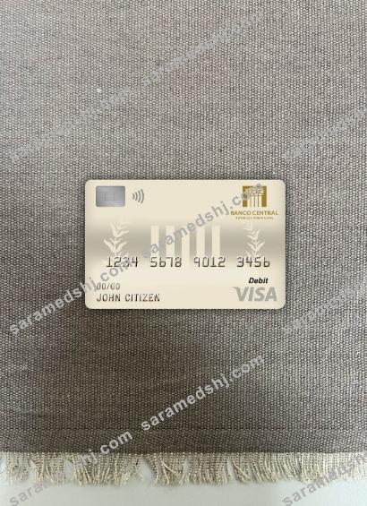 Dominican Republic Central bank visa debit card photolook front